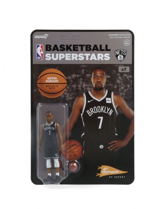 Super7 10752 Kevin Durant (Nets) - NBA ReAction Figure