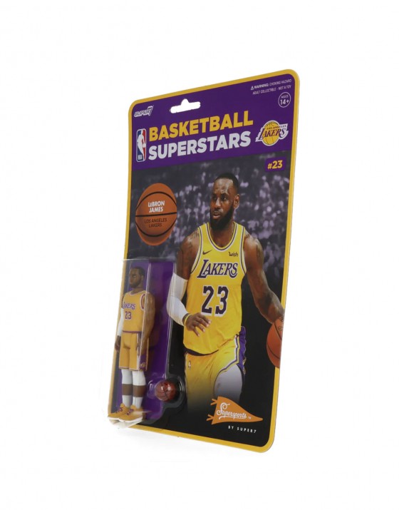 Super7 NBA Lebron James Lakers Purple Jersey Figure purple