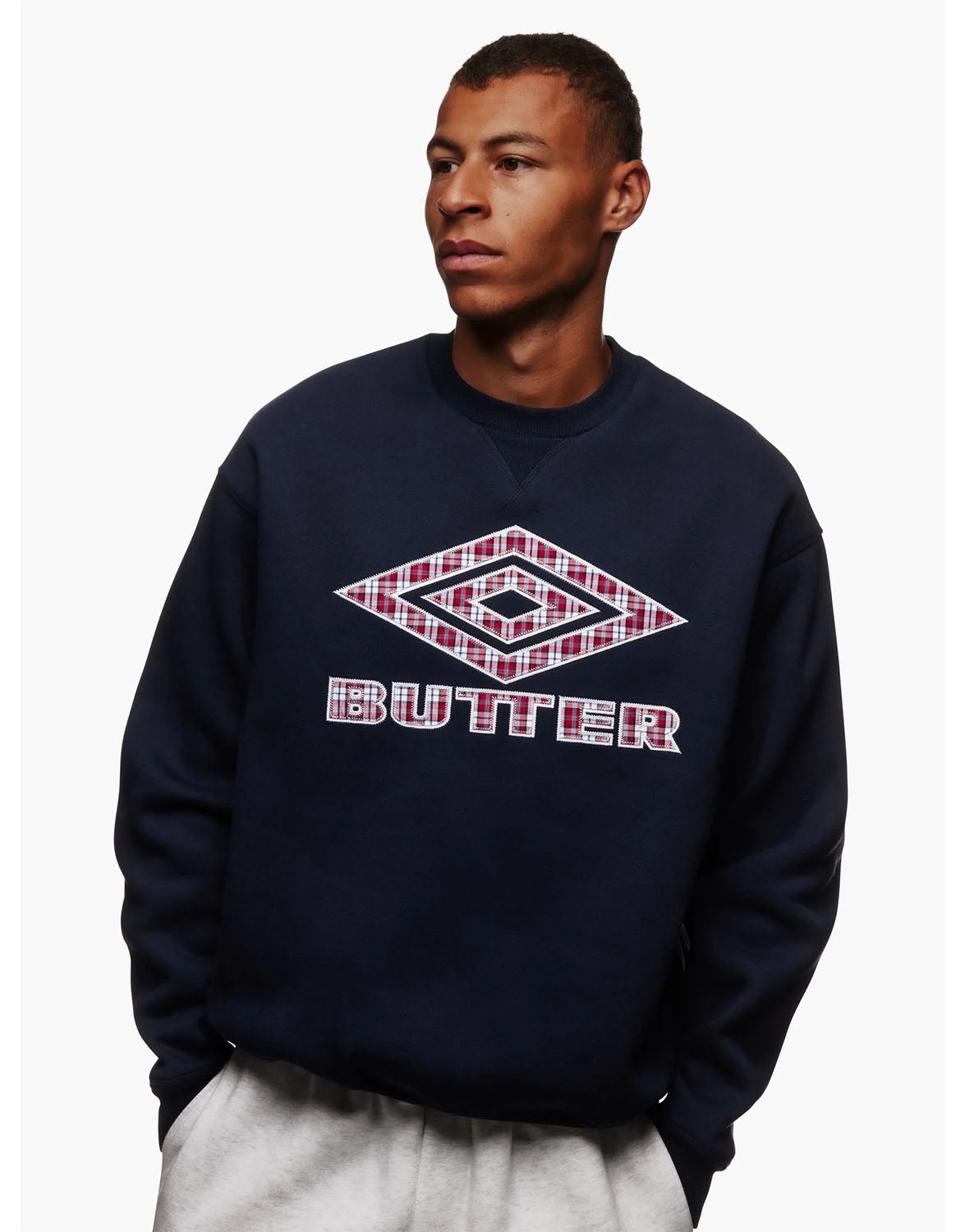 Butter X Umbro Diamond Applique Crewneck