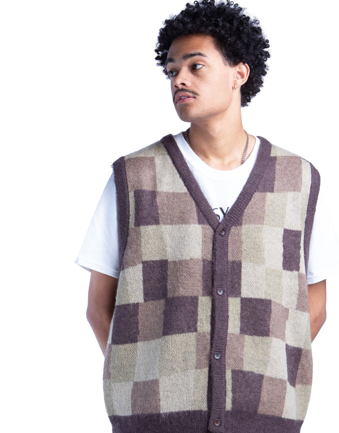 Wobbly Check Sweather Vest