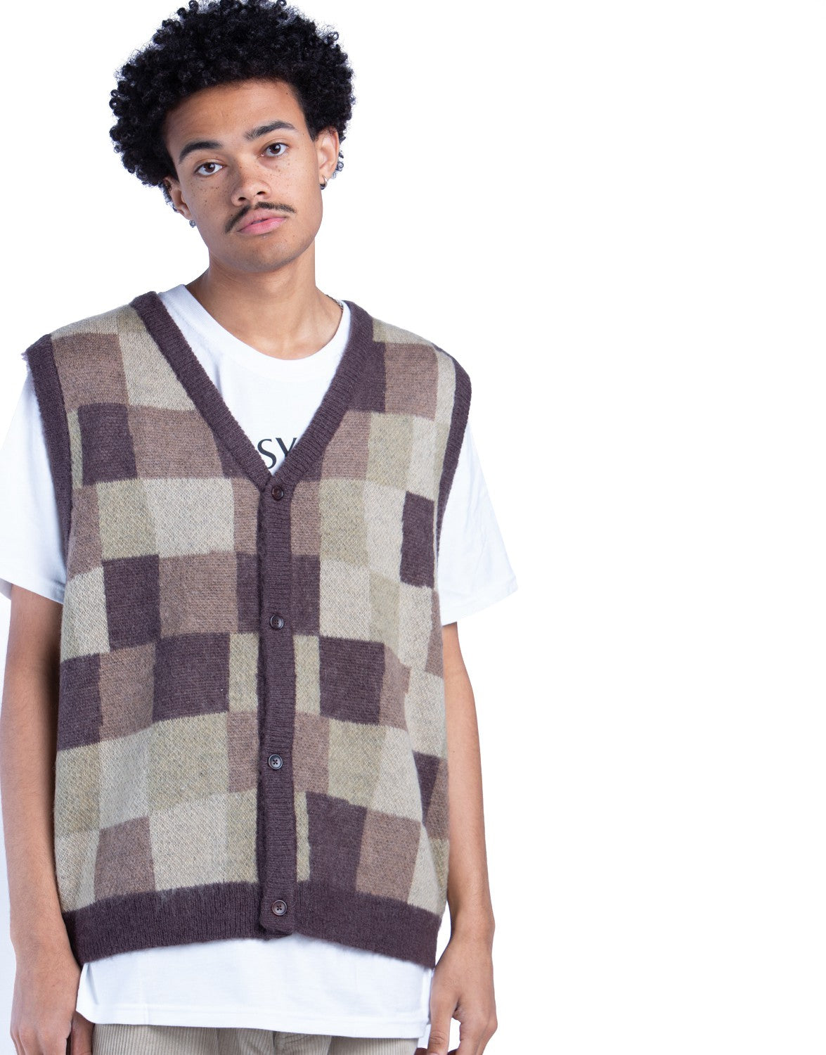 Wobbly Check Sweather Vest