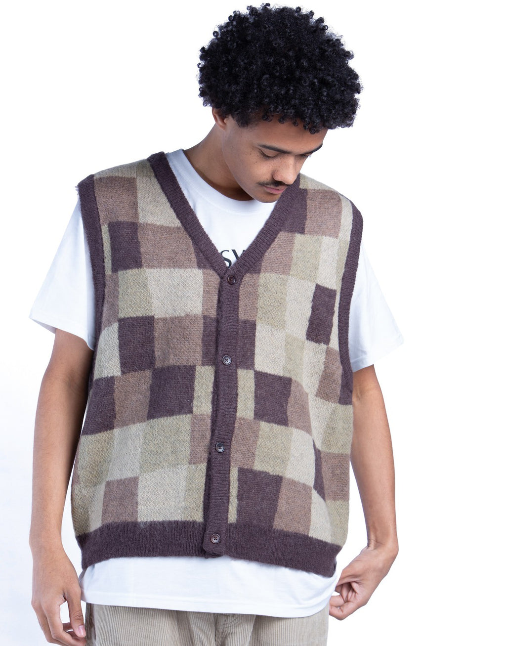 Wobbly Check Sweather Vest
