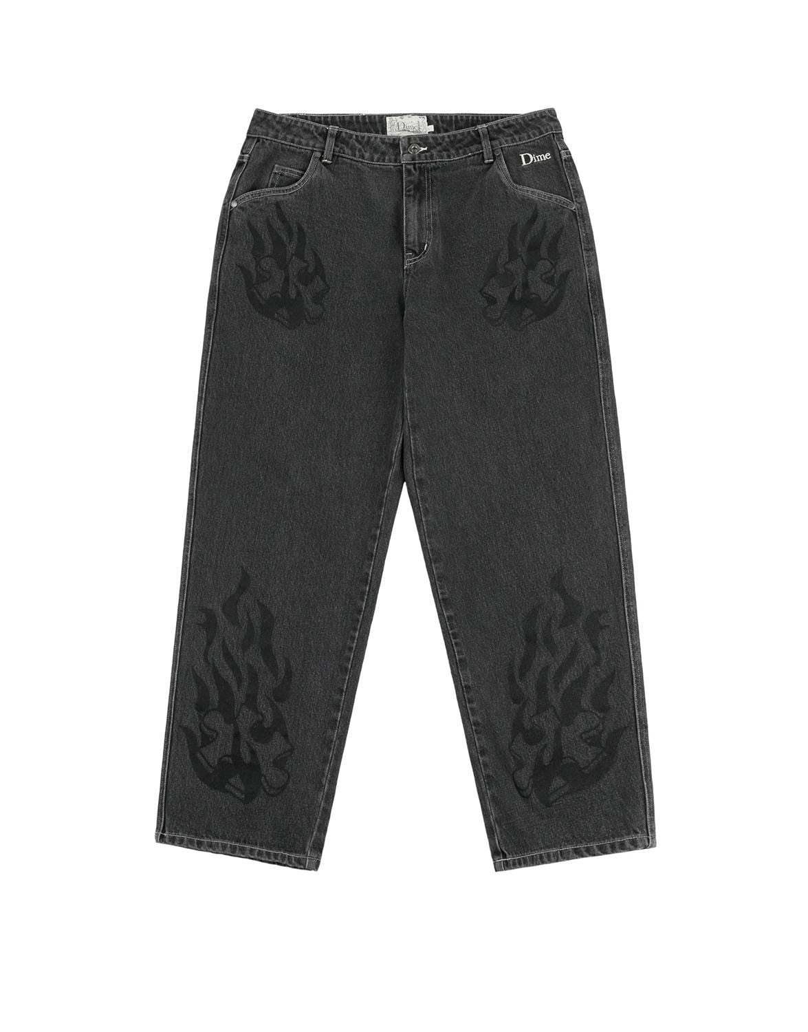 Flamepuzz Relaxed Denim Pants