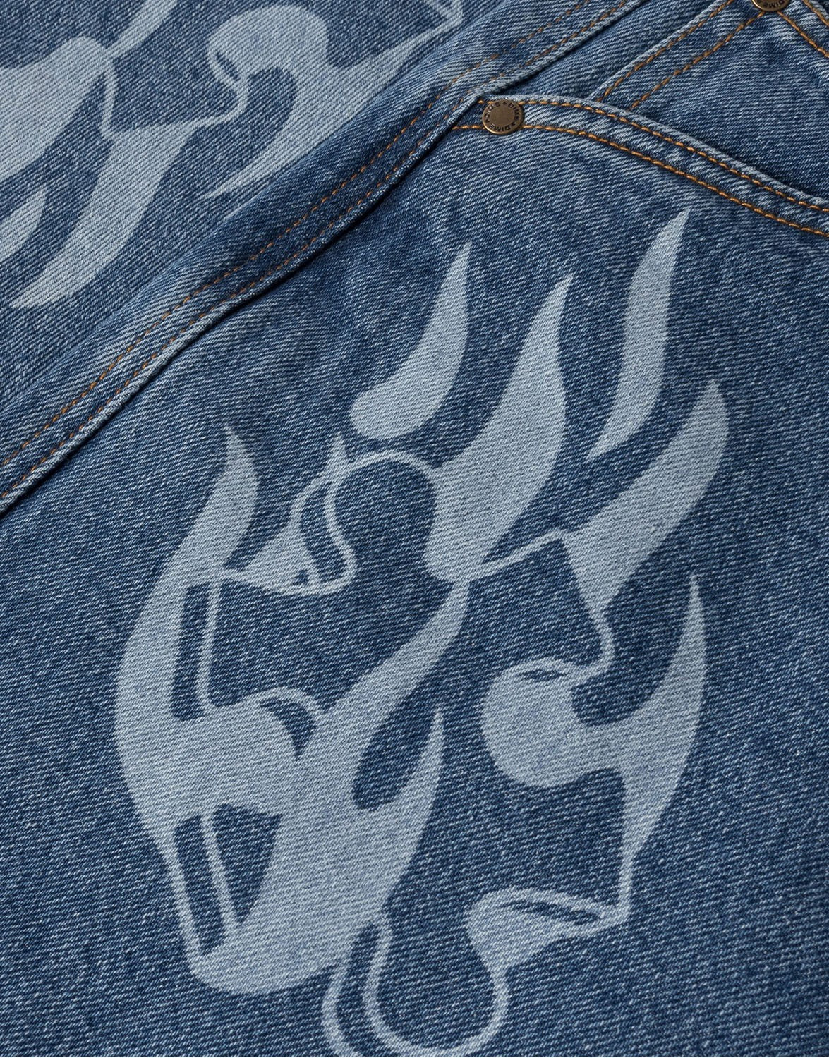 Flamepuzz Relaxed Denim Pants